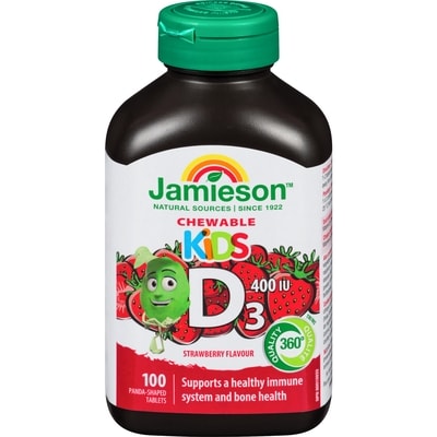 Jamieson Kids Chewable Vitamin D3 400 IU 100 ea, $0.08/1ea