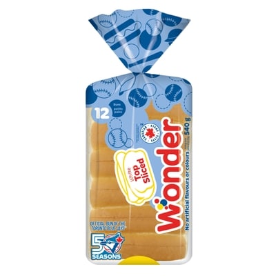 Wonder White Topslice Hotdog Buns 12pk 504 g, $0.79/100g