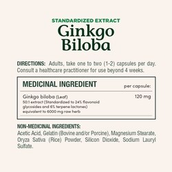 Nature's Bounty Ginkgo Biloba, For Cognitive Function & Memory