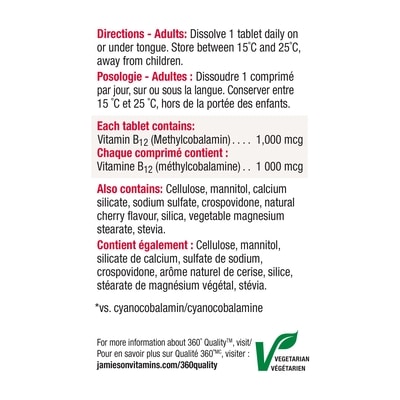 Vitamin B12 1,000 mcg Fast Dissolving Tablets