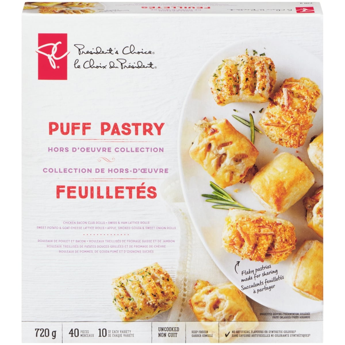 President's Choice Puff Pastry Hors D’Oeuvre Collection  720 g, $2.08/100g