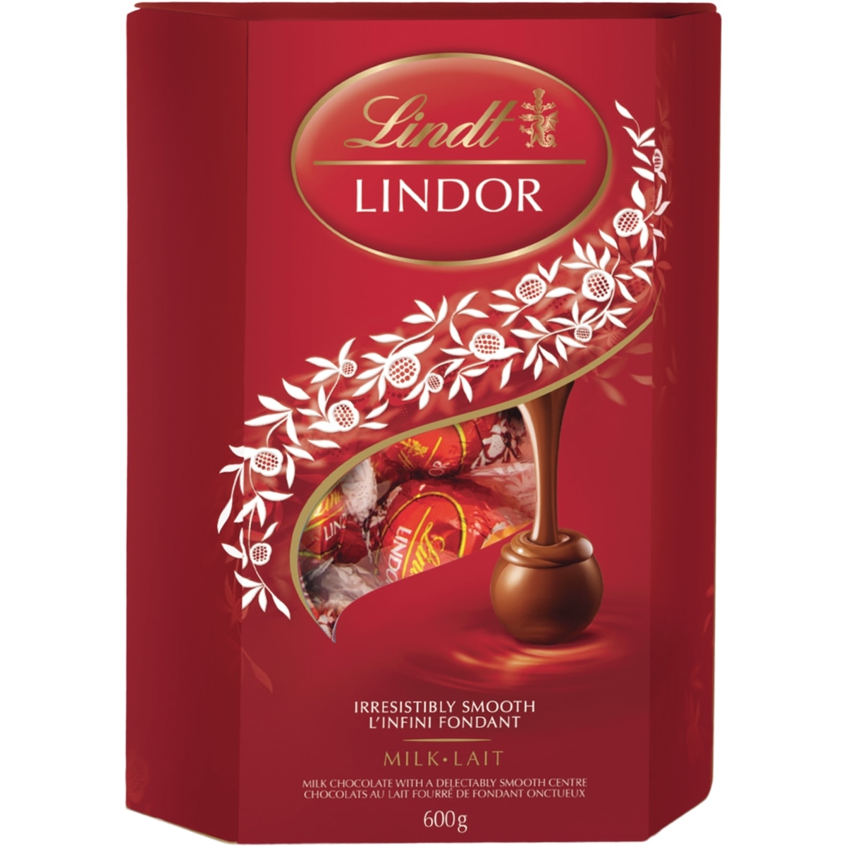 Lindt Truffes LINDOR au chocolat au lait  – Cornet 600 g, 4,67 $/100g