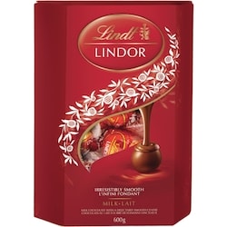 Lindt Truffes LINDOR au chocolat au lait – Cornet 600 g, 5,33 $/100g
