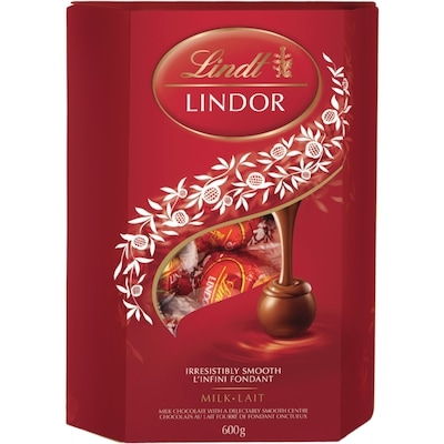 Lindt Truffes LINDOR au chocolat au lait  – Cornet 600 g, 4,67 $/100g