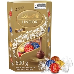 Lindt Cornet Truffes LINDOR assorties au chocolat 600 g, 4,67 $/100g