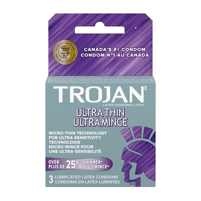 Trojan Condoms lubrifiés ultraminces 3 ea, 1,10 $/1ch