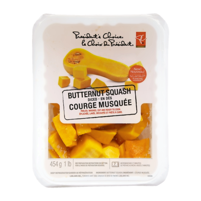 President's Choice Butternut Squash, Diced 454 g, $1.10/100g