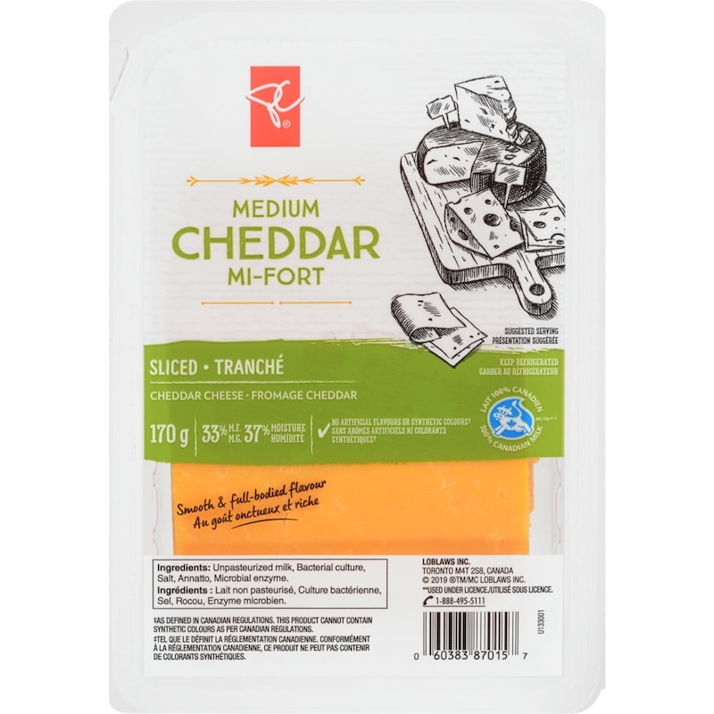 Sliced Medium Cheddar Cheese