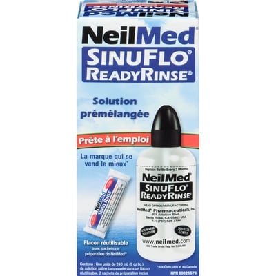 NeilMed Solution prête à l’emploi Ready Rinse SinuFlo 240 ml, 6,66 $/100ml