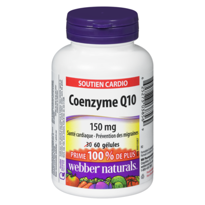 Webber Naturals Coenzyme Q10 150 mg 60 ea, 0,47 $/1ch