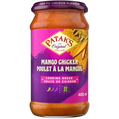 Pataks Sauce de Cuisson Poulet a la Mangue 400 ml, 1,00 $/100ml