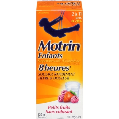 Motrin Suspension orale pour le soulagement de la fièvre et de la douleur pour enfants 120 ml, 10,41 $/100ml