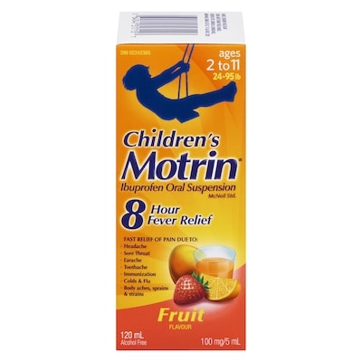 Motrin Children's 8 Hour Fast Fever & Pain Relief, Fruit 120 ml, $10.41/100ml