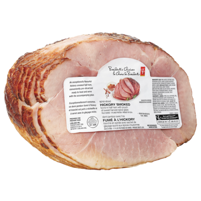 le Choix du Président Jambon tranché en spirale fumé au bois de noyer 17,62 $/1kg 7,99 $/1lb