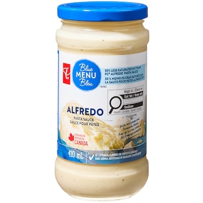 PC Blue Menu Blue Menu Alfredo Pasta Sauce 410 ml, $1.22/100ml