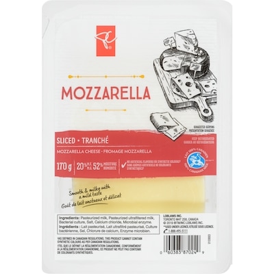 le Choix du Président Tranches De Mozzarella 170 g, 3,53 $/100g