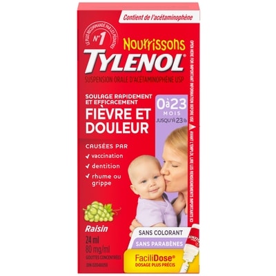 Tylenol Gouttes, raisin 24 ml, 45,79 $/100ml