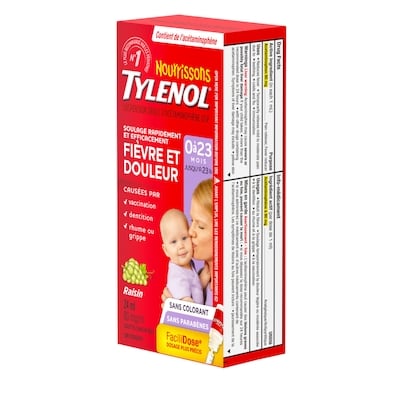 Gouttes pour nourrissons, Fièvre et douleur, Raisin sans colorant
