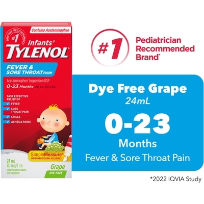 Tylenol Infants Drop for Fever & Sore Throat Pain 24 ml, $45.79/100ml