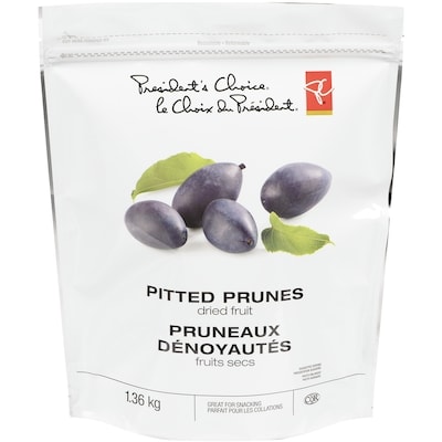 President's Choice Pitted Dried Prunes 1.36 kg, $1.54/100g