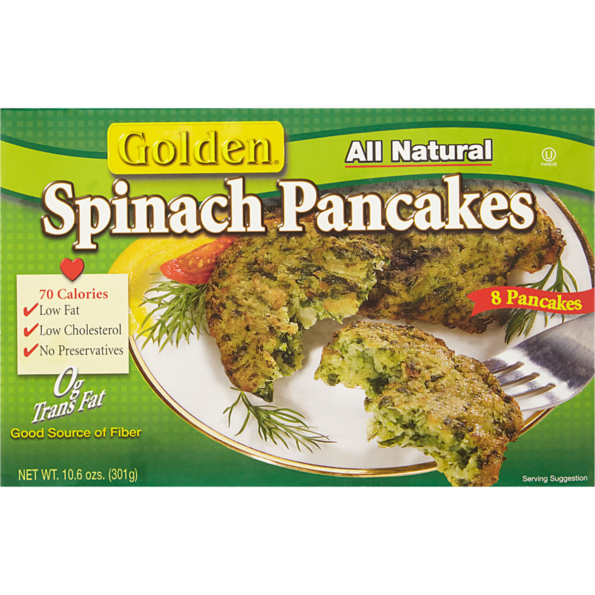 Golden Crêpes aux épinards casher 301 g, 2,32 $/100g