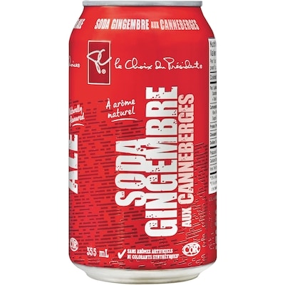 le Choix du Président Soda au gingembre aux canneberges 12x355.0 ml, 0,16 $/100ml