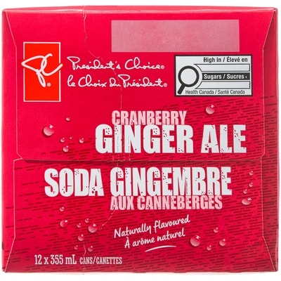Soda au gingembre aux canneberges