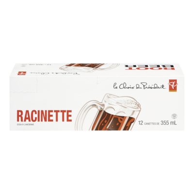 le Choix du Président Soda racinette à l'ancienne 12x355.0 ml, 0,12 $/100ml