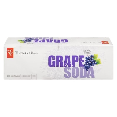 President's Choice Grape Soda  12x355.0 ml, $0.15/100ml