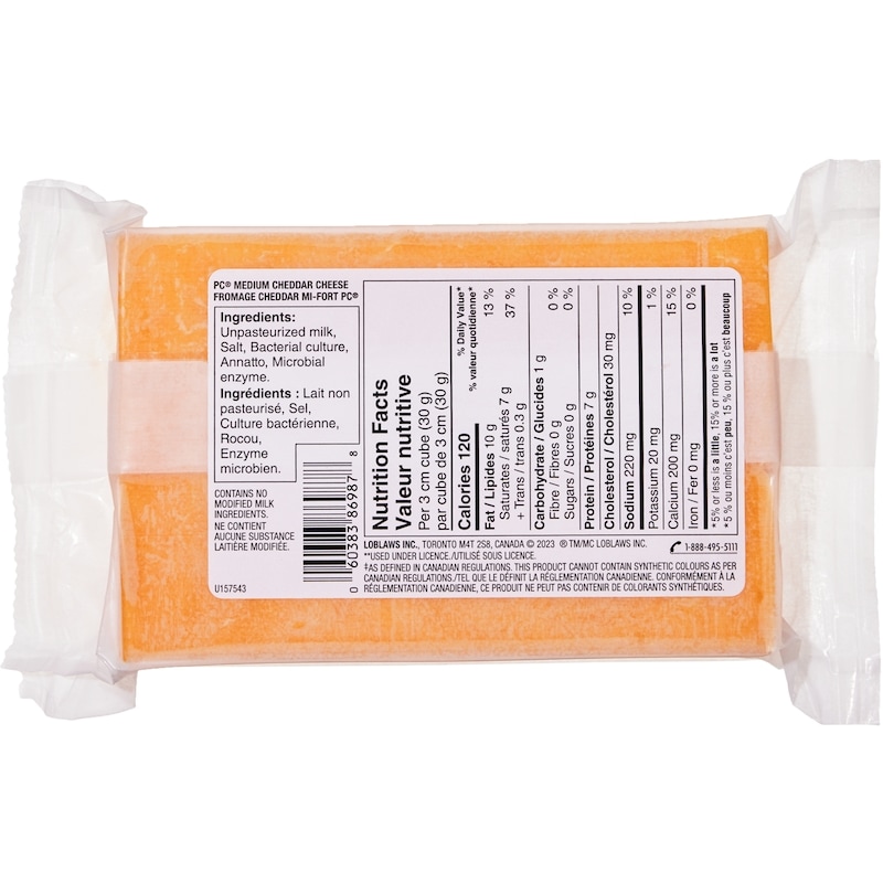 Medium Cheddar Cheese Block, Club Pack