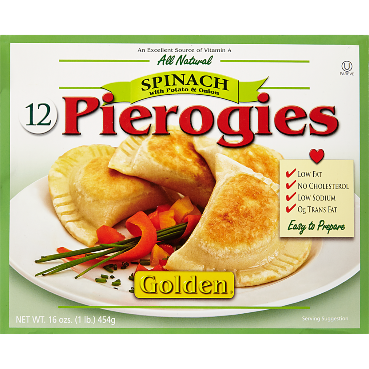 Golden Pierogis aux épinards casher 454 g, 1,54 $/100g
