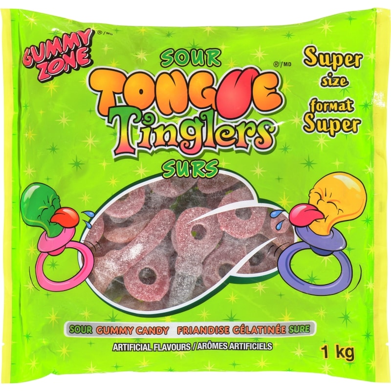 7” Sometimes Bootyful / Sugar Face Gummy Zone Sour Gummy Candy Sour Super Size - 1 kg | Wholesale Club