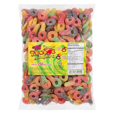 Gummy Zone Friandise Sour Tongue Tinglers 1 kg, 0,68 $/100g