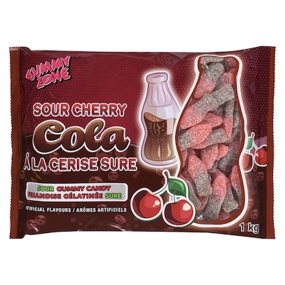 Gummy Zone Sour Cherry Cola Bottles 1 kg, $0.68/100g