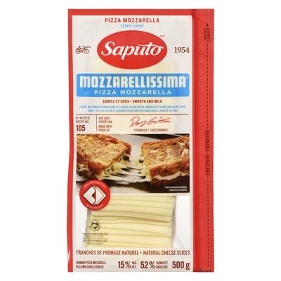 Saputo Cheese, Pizza Mozzarella Sliced 500 g, $2.20/100g