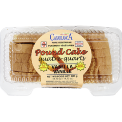 Casablanca Vanilla Pound Cake 400 g, $1.00/100g