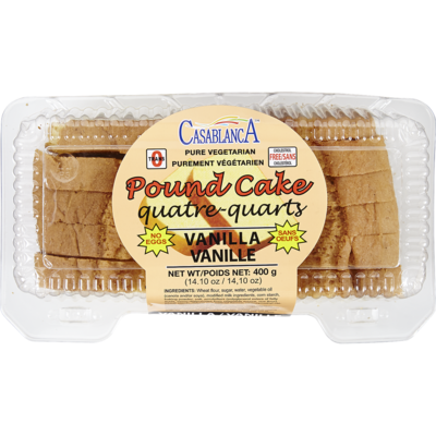 Casablanca Vanilla Pound Cake 400 g, $1.00/100g