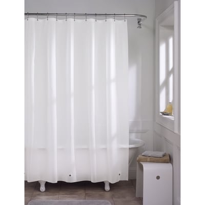 Soft PEVA Shower Curtain Liner, White