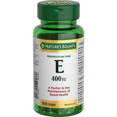 Nature's Bounty Vitamin E 400 IU, 100 Softgels 100 ea, $0.22/1ea