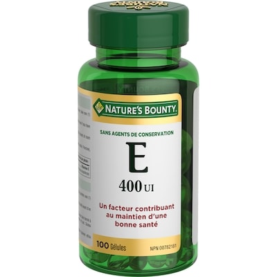 Nature’s Bounty Vitamine e, 400 ui, 100 gélules 100 ea, 0,15 $/1ch