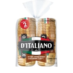 D’Italiano Pain de blé entier, paquet de 2 2x675.0 g, 0,54 $/100g