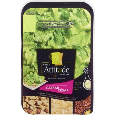 Attitude Fraîche Salade césar avec garnitures format familial 427 g, 1,87 $/100g