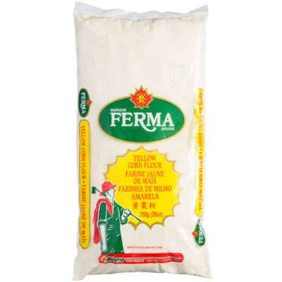 Ferma Farine de maïs jaune 750 g, 0,40 $/100g