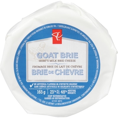 President's Choice Goat Brie Goat’s Milk Brie Cheese 165 g, $4.72/100g