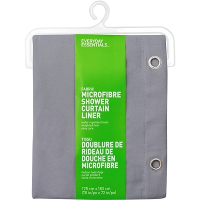 Everyday Essentials Microfiber Shower Curtain Liner, Grey 1 ea, $18.00/1ea