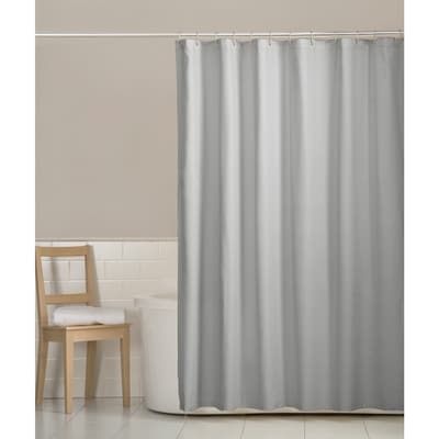 Microfiber Shower Curtain Liner, Grey