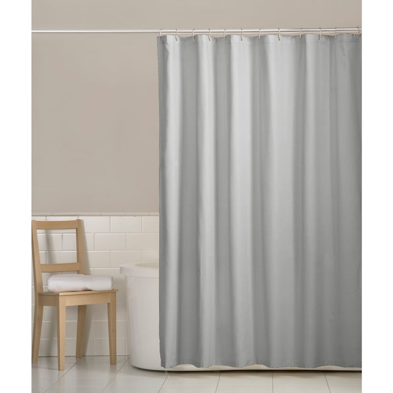 Microfiber Shower Curtain Liner, Grey