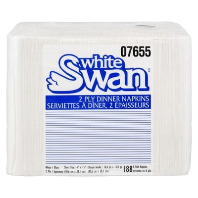 White Swan Dinner Napkin, 188 Sheets 1 ea