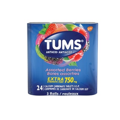 Tums Extra-fort (comprimés) (baies assorties) 3 ea, 0,93 $/1ch