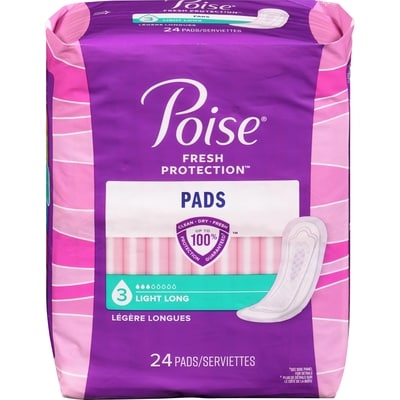 Poise Serviettes longues Ultra Thin 24 ea, 0,31 $/1ch